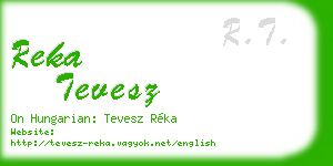 reka tevesz business card